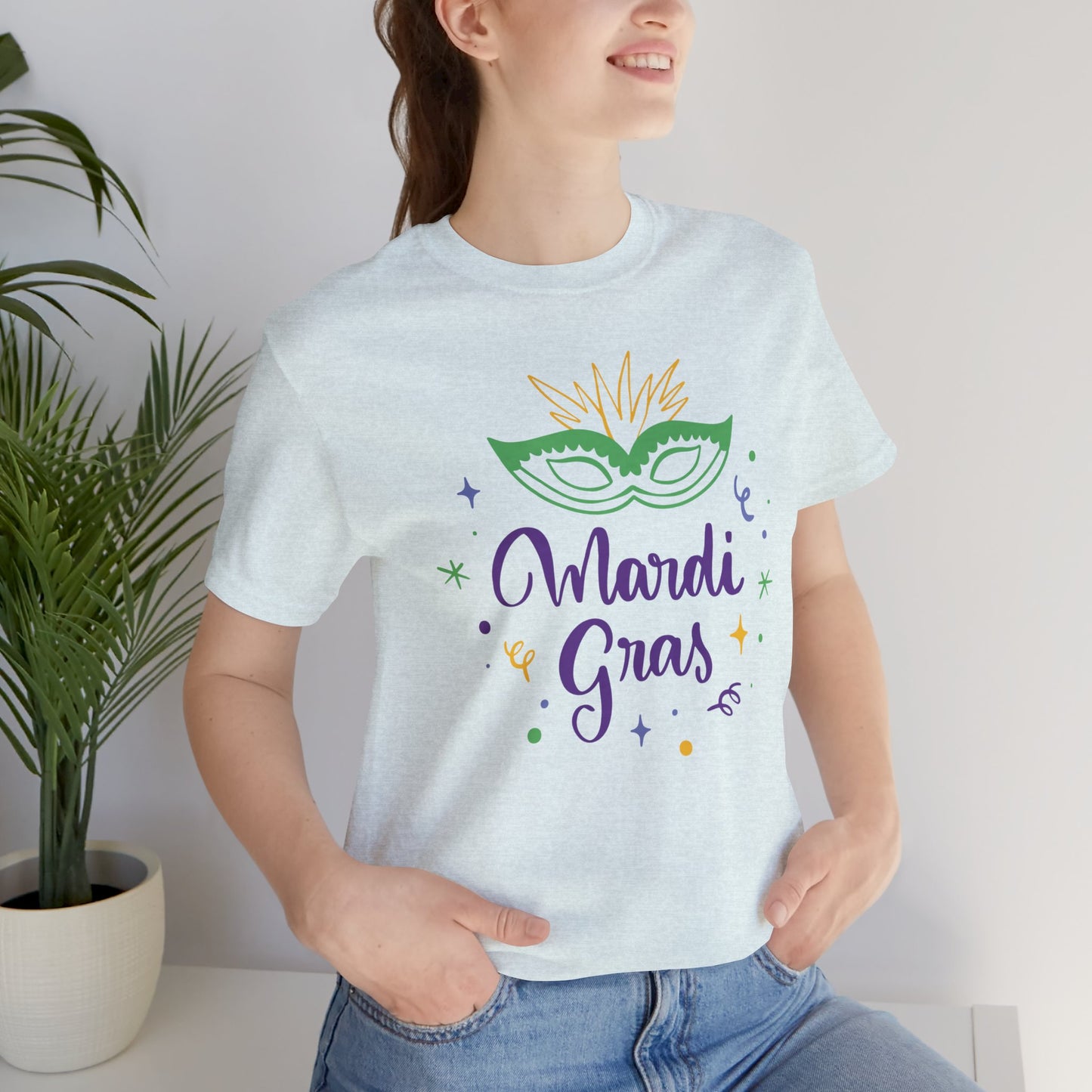 Tee-shirt en coton unisexe pour Mardi Gras