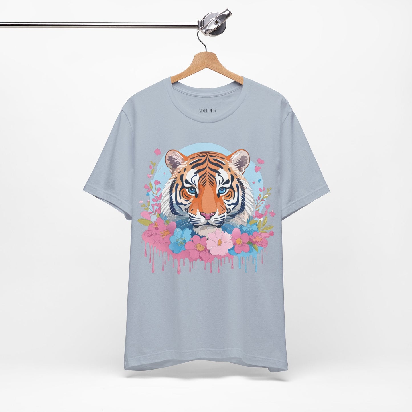 Tiger Graphic Tee by Adelpha Unisex Vintage Inspired Artwork Short Sleeve Shirt Edition