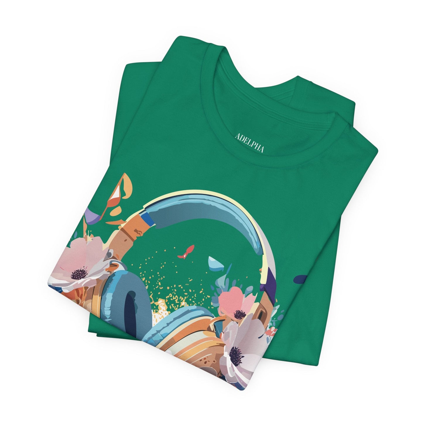 Music Graphic Unisex 100 Cotton Vintage Art with Musical Elements Tee 102