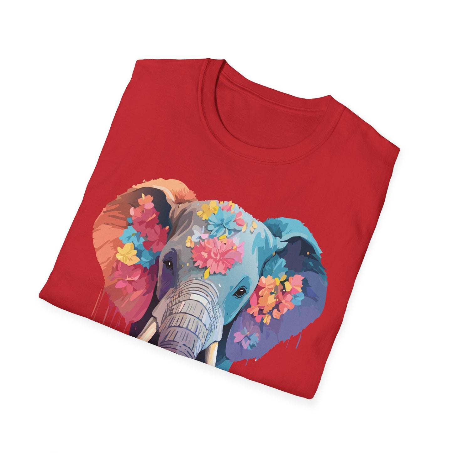 Unisex Elephant T Shirt Gildan SoftStyle 64000 100 Percent Ring Spun Cotton Tee Shirt