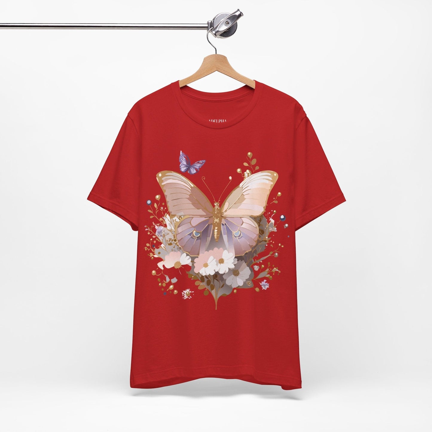 Butterfly Graphic Tee From Adelpha Unisex Short Sleeve Vintage Artwork