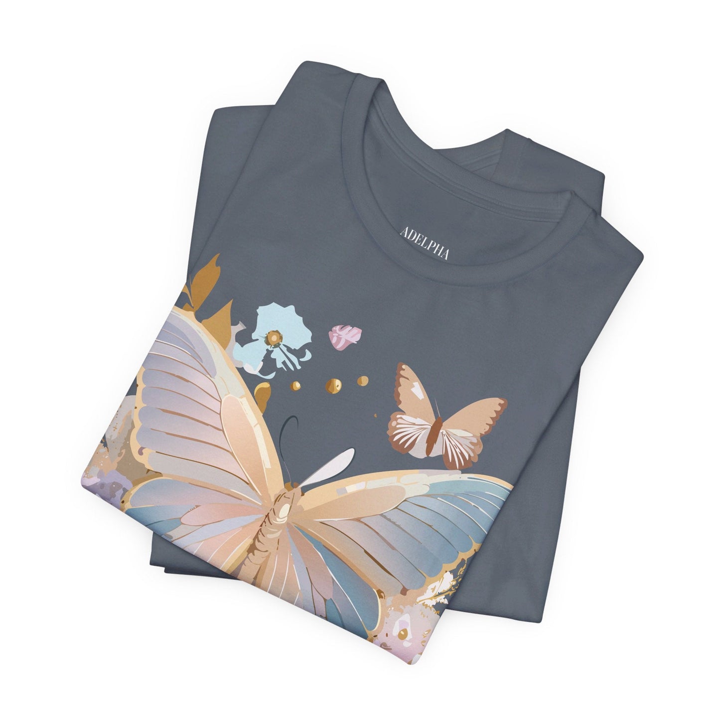 Butterfly Graphic T Shirt Unisex Vintage Artwork Tee By Adelpha