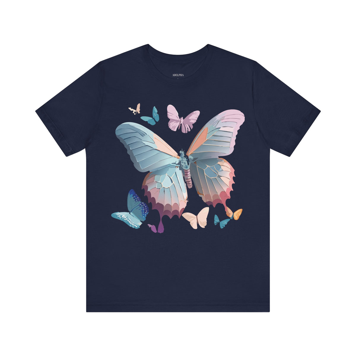 Butterfly Graphic Unisex Cotton Bella+Canvas Tee with Art Design n58