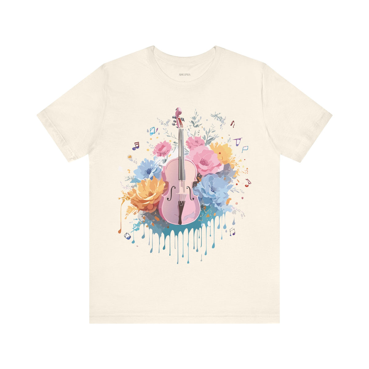 Music Graphic Unisex Cotton Bella+Canvas Tee with Art Design m156