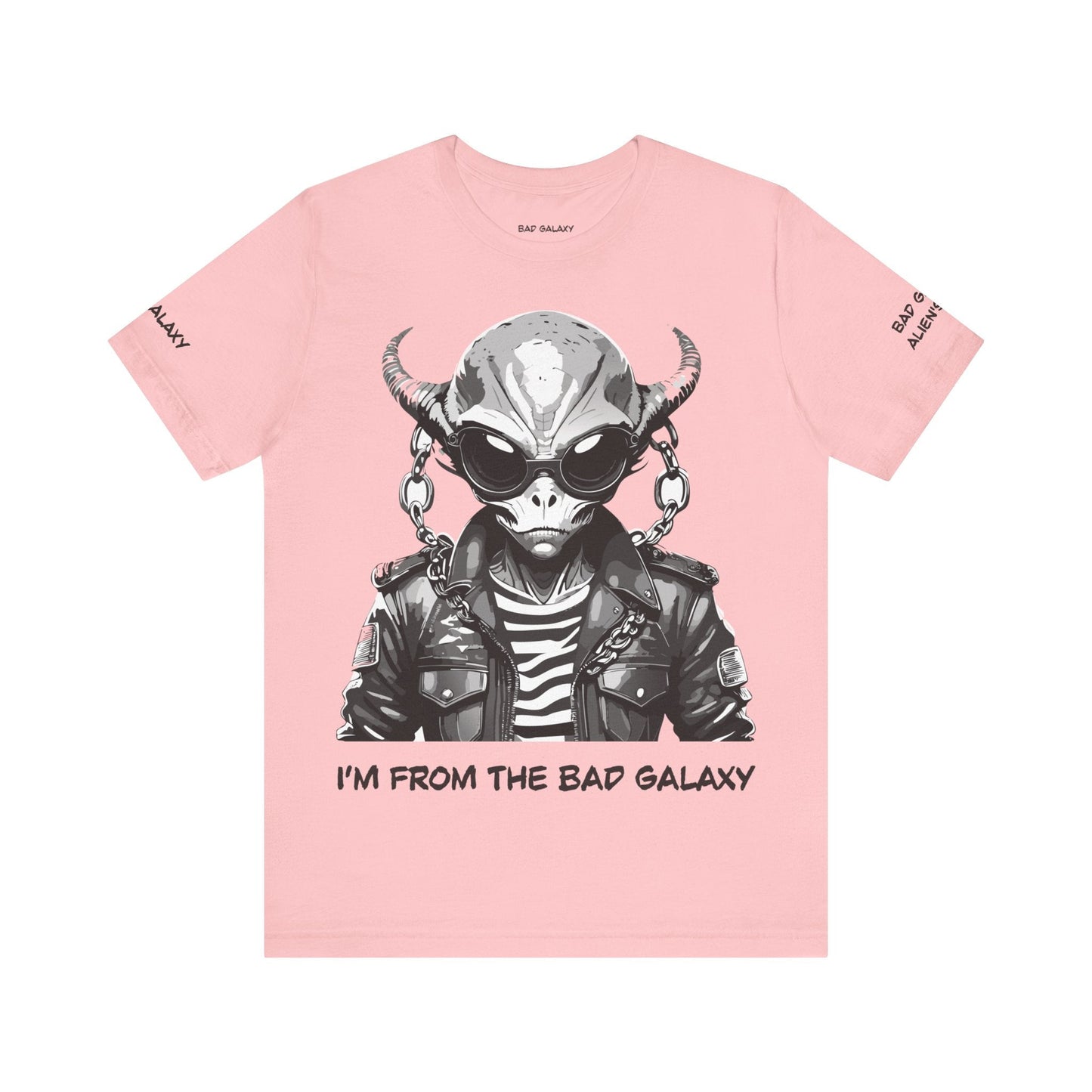 Tee Shirt With Alien From Bad Galaxy One Hundred Percent Cotton Lightweight USA Made With Eco Inks