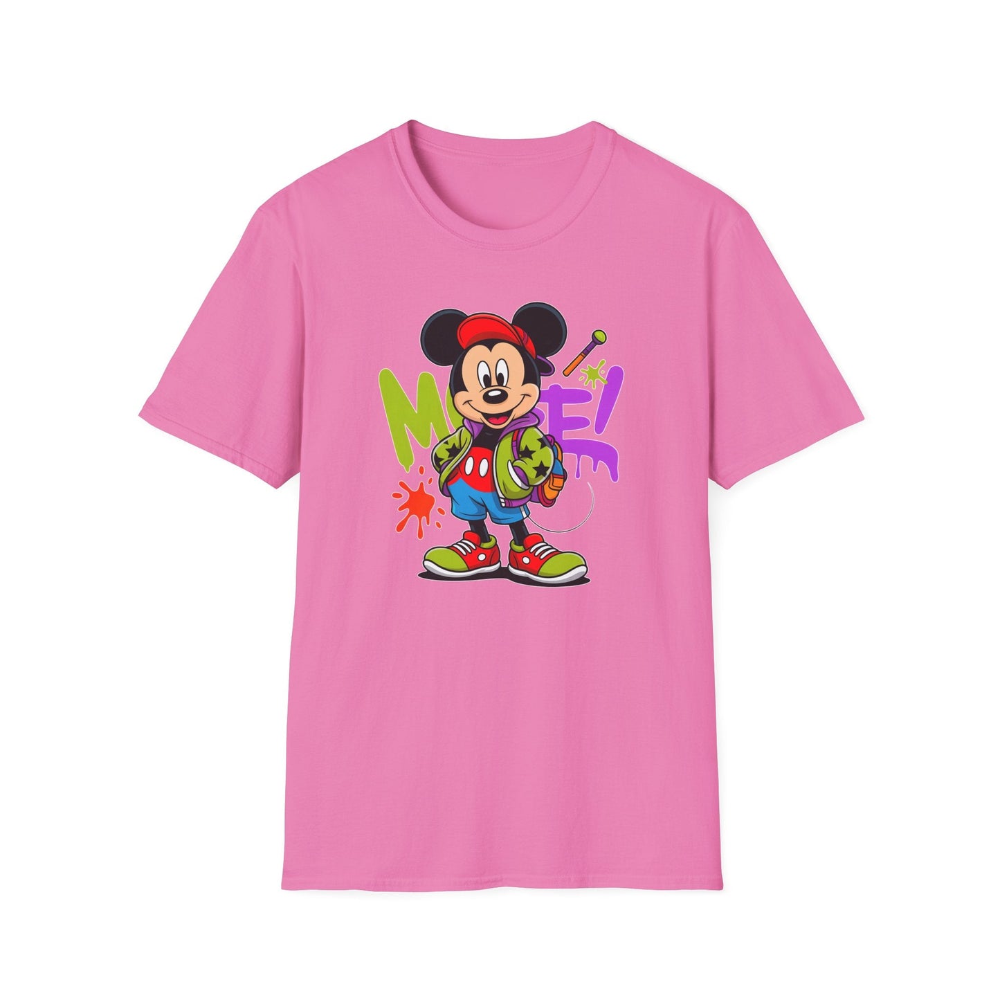 Unisex Cartoon T Shirt with Animation Design Funny Animals Tee Gildan Softstyle 64000
