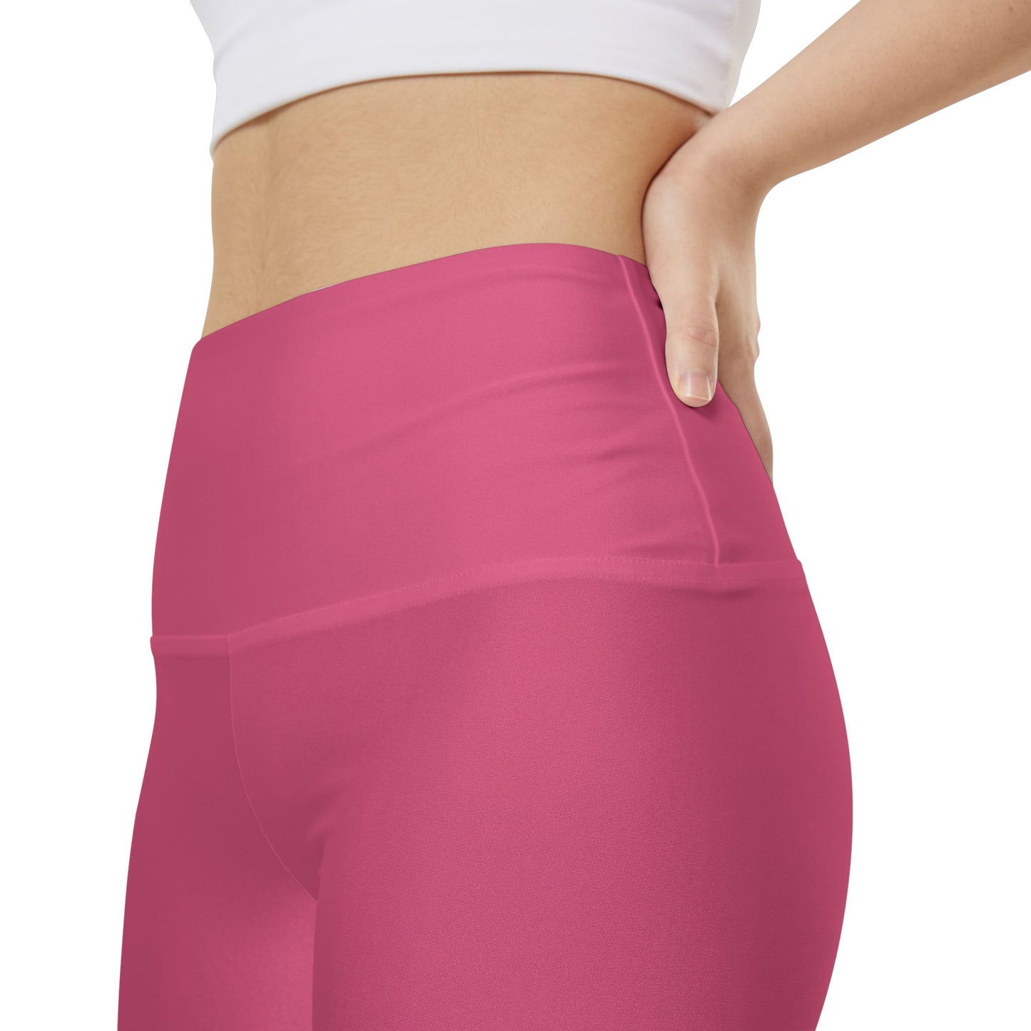 Blush Rose Women's Workout Shorts — Solid High-Waist Biker Shorts for Exercise & Everyday Wear