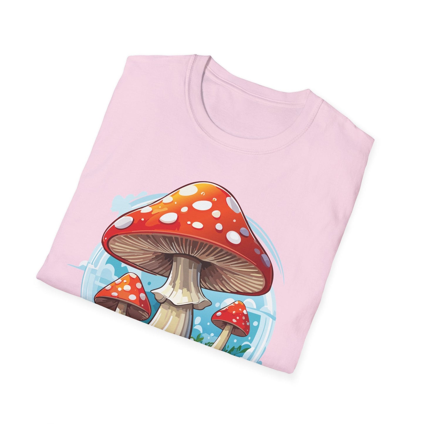 Mashroom Tee Shirt Unisex Funny Mashroom Design 100 Percent Cotton Softstyle Tee