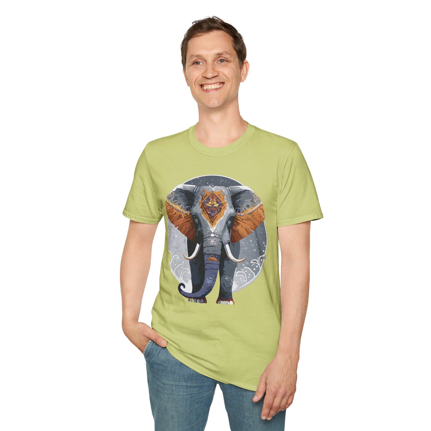 Elephant T Shirt Unisex Short Sleeve Tee SoftStyle Gildan 64000 One Hundred Percent Cotton