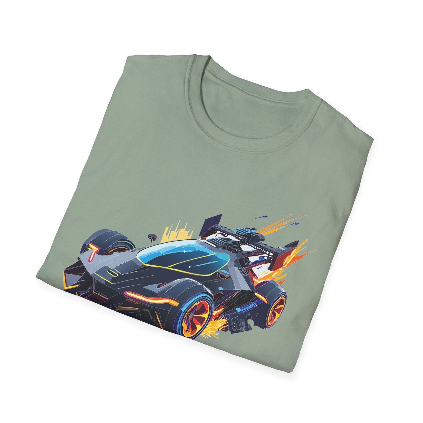 Unisex Car T Shirt With Cars Design Hot Wheels Graphic Tee Gildan Softstyle 64000