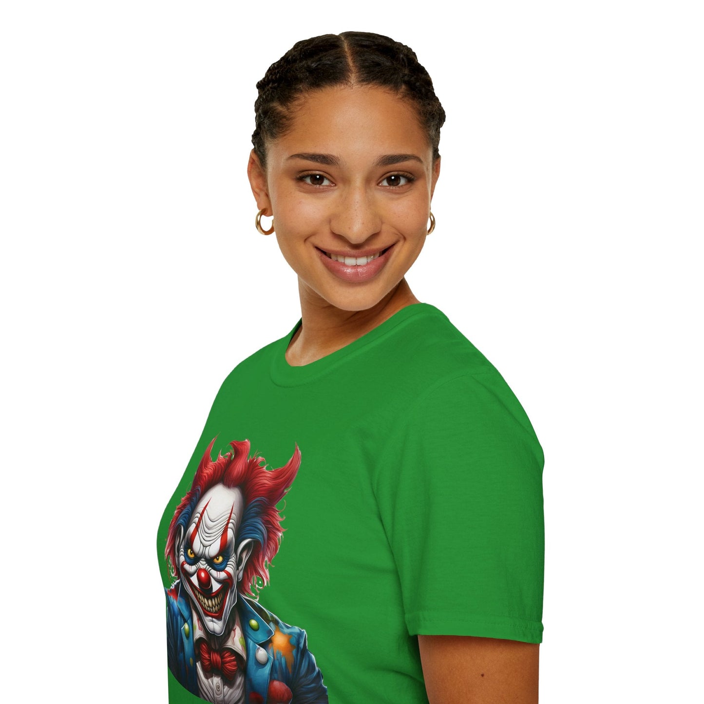 Unisex Clown Shirt With Funny Man Circus Print Tee Gildan Softstyle 64000 Classic Comfort Wear