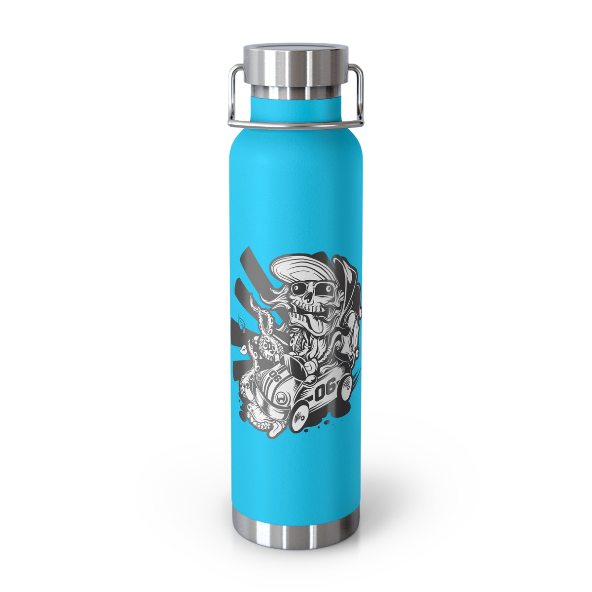 22oz Copper Insulated Water Bottle with Cartoon Design - CV77