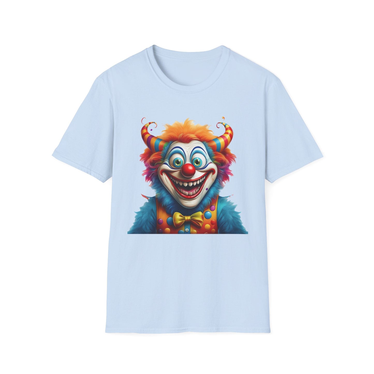 Unisex Clown Shirt Circus Tee Funny Man Shirt Scary Man Shirt Gildan Softstyle 64000