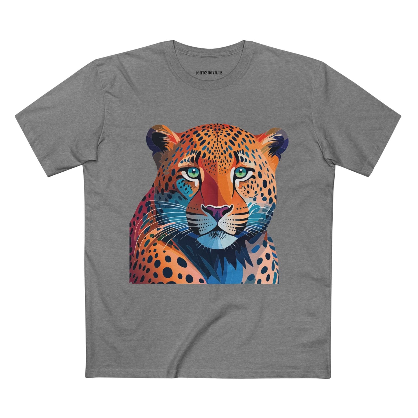 Unisex Cheetah Shirt Premium Cotton Tee With Original Art Design From Retro2Nova Art Collection Soft Breathable Comfort