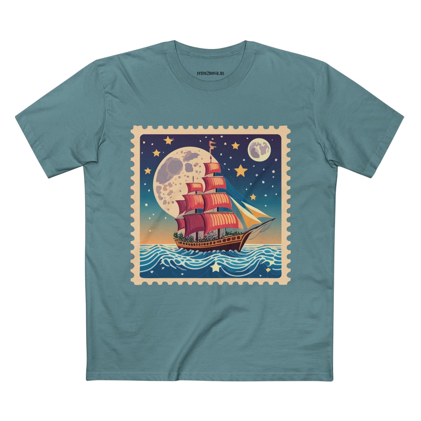 Stamp Shirt Postage Stamp Tee Unisex Premium Cotton Art Design Original Art By Retro2Nova Collection