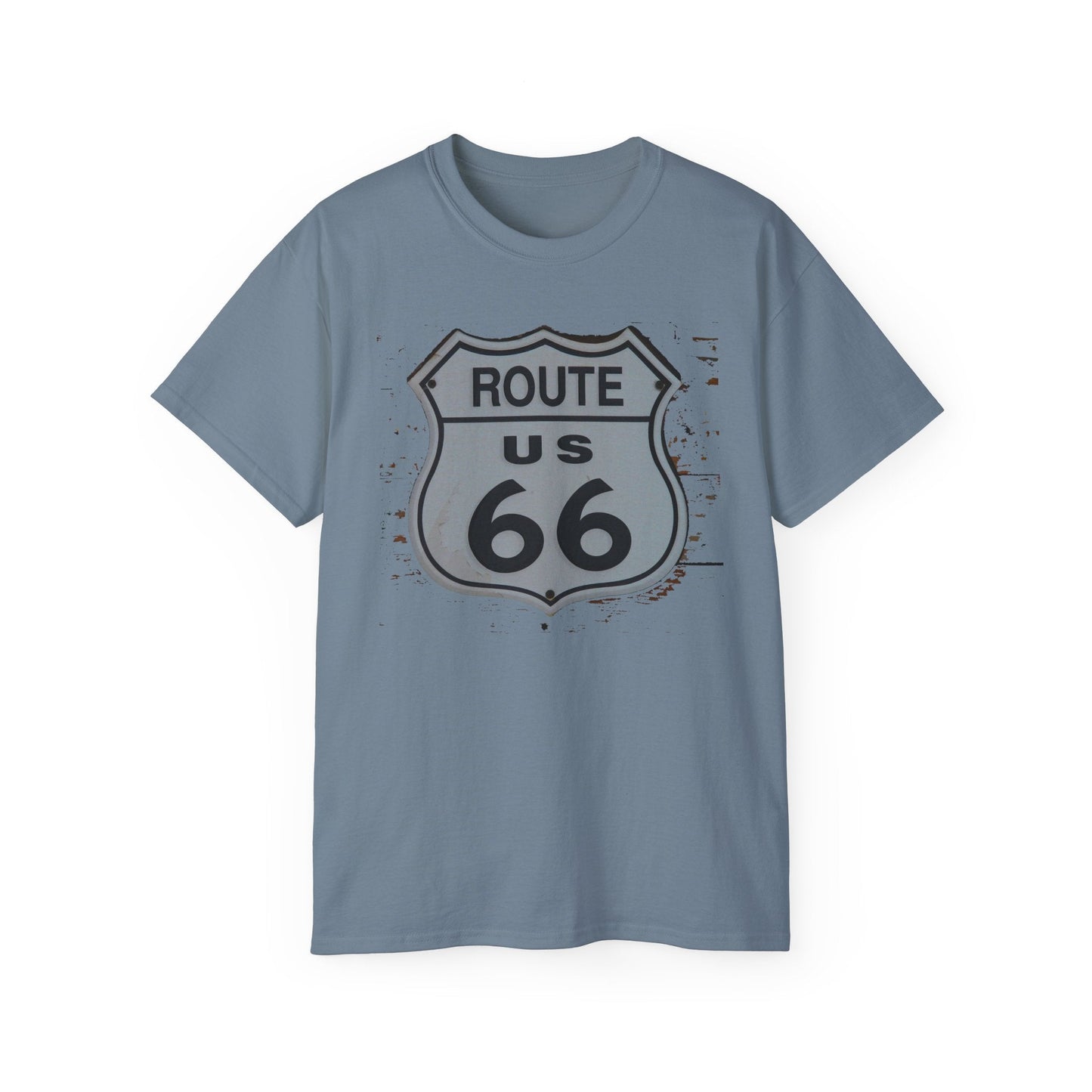 Route 66 Graphic Tee Unisex 100 Cotton with Vintage Art Design