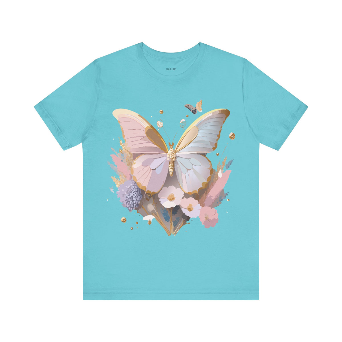 Butterfly Graphic Unisex Cotton Bella+Canvas Tee with Art Design n99