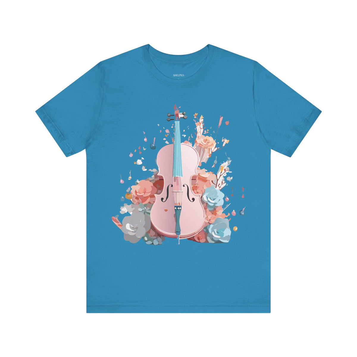 Music Graphic Unisex Cotton Bella+Canvas Tee with Art Design n171