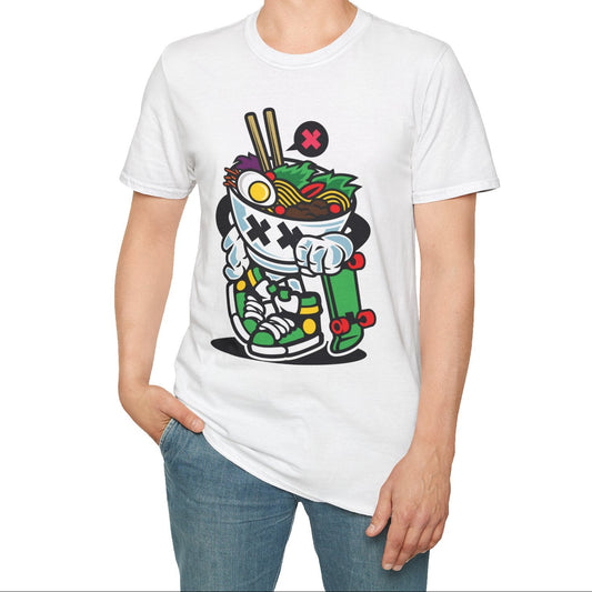 Unisex Cotton T-Shirt with Cartoon Graphic Design