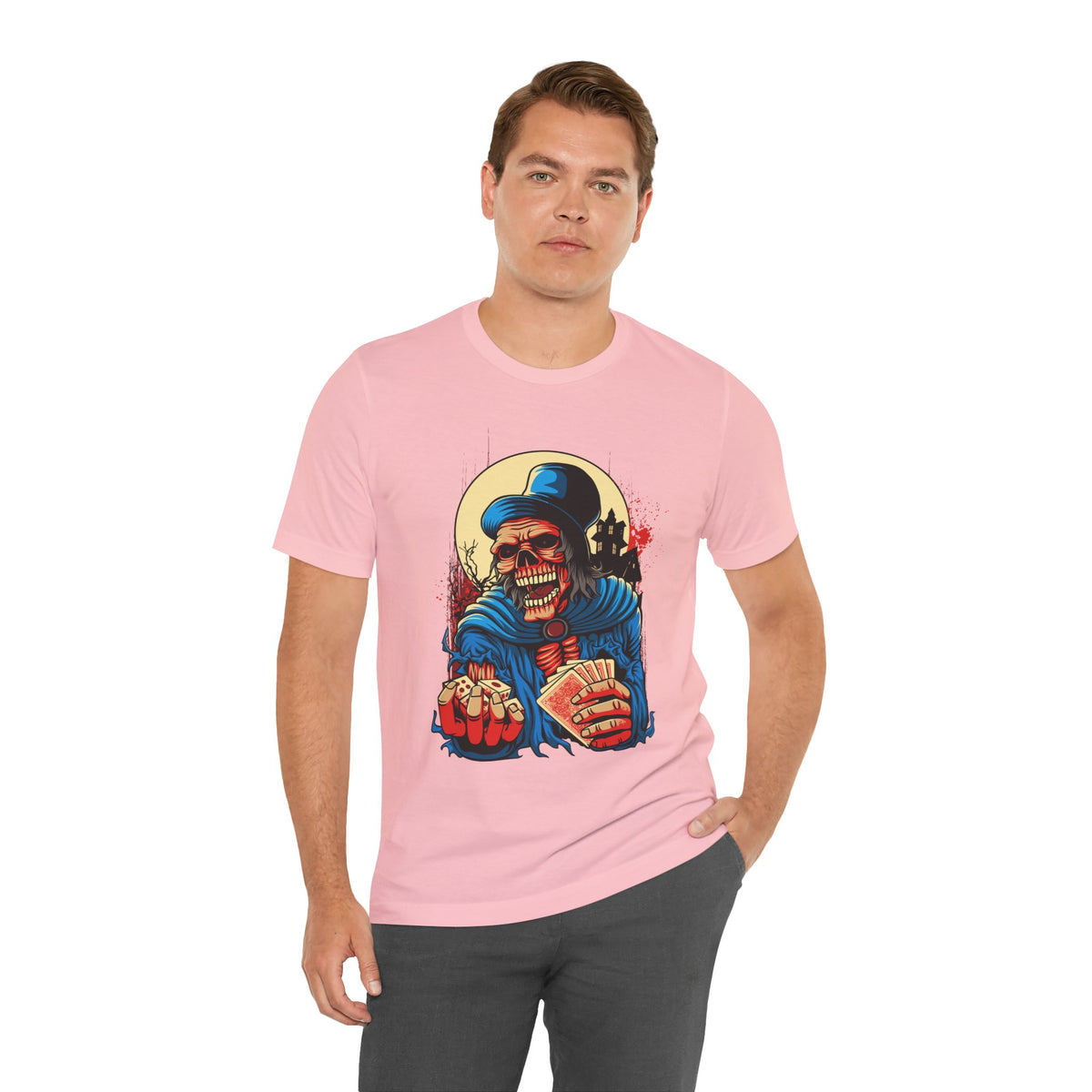 Skull Graphic Design Tee, Skull Shirt, Vintage Tees, Art Design T-Shirt, Graphic Tee, Art Shirts - 1
