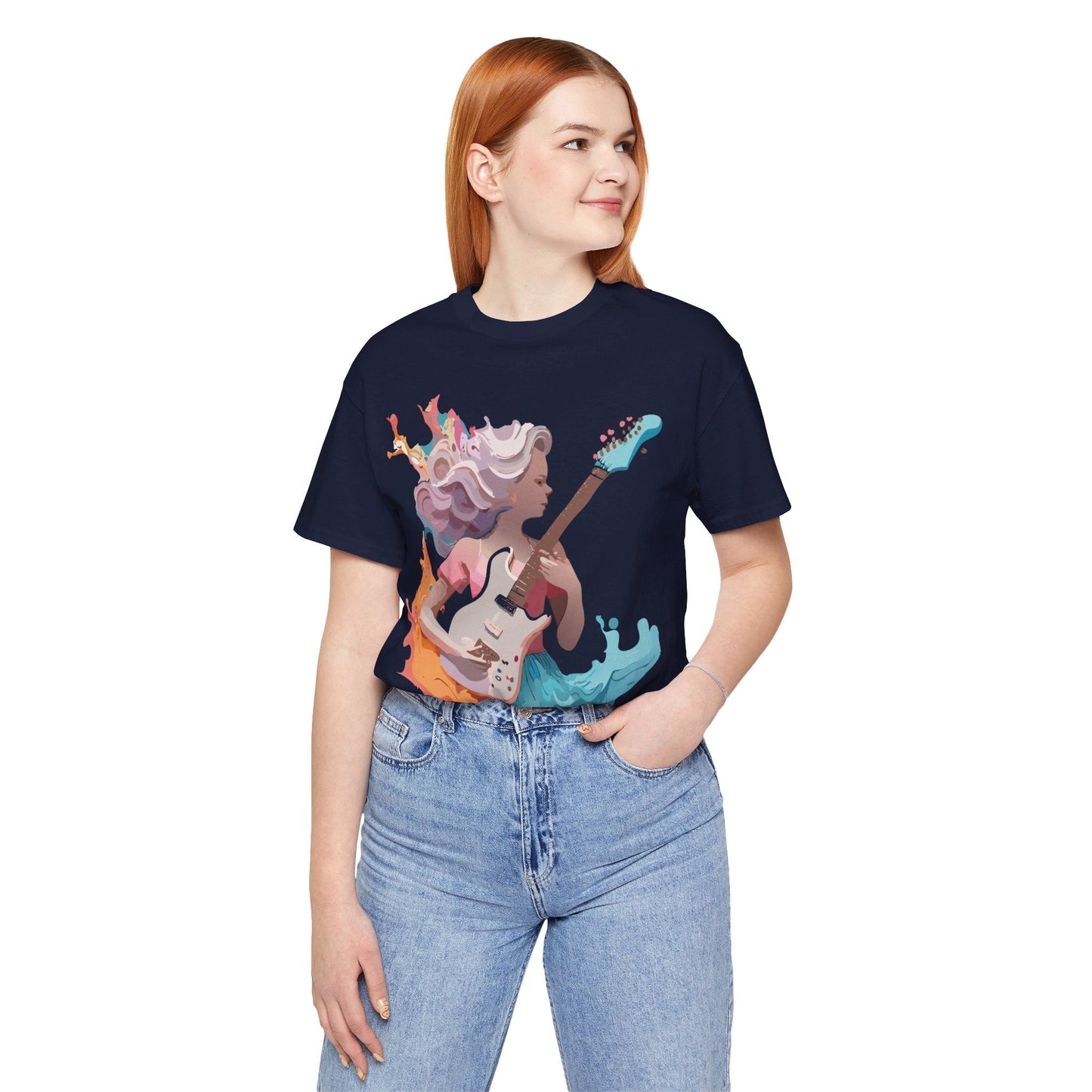 Adelpha Vintage Music Graphic Tee Unisex Short Sleeve Jersey Shirt for Everyday Wear