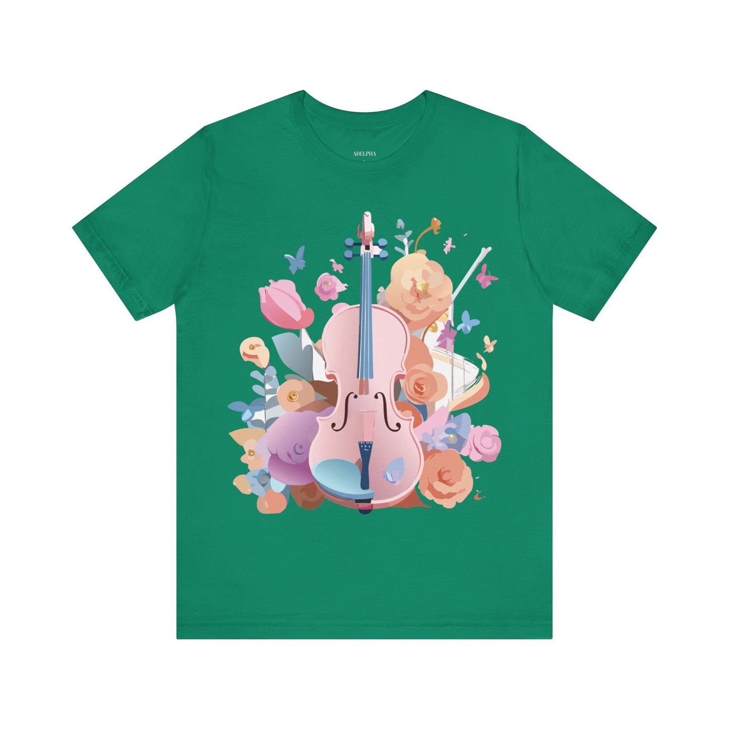 Music Graphic Unisex 100 Cotton Vintage Art with Musical Elements Tee 9