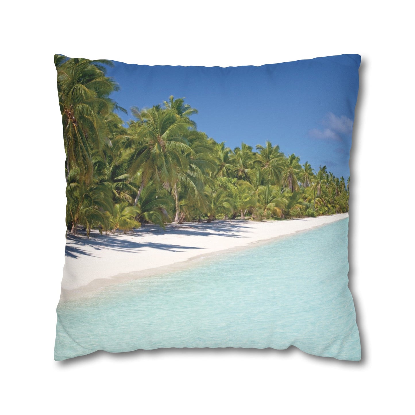 Beach Faux Suede Square Pillowcase