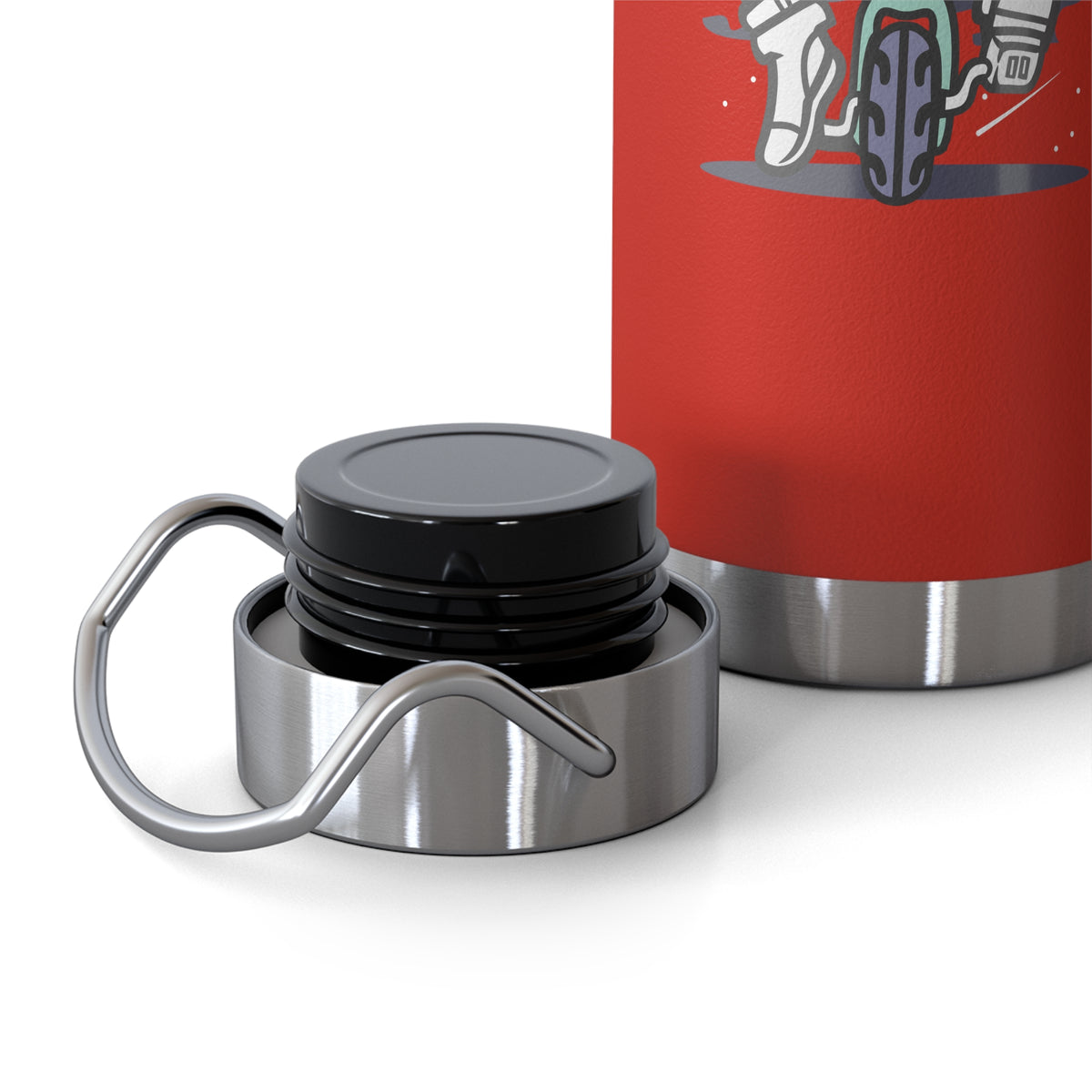 22oz Copper Insulated Water Bottle with Cartoon Design - CV58