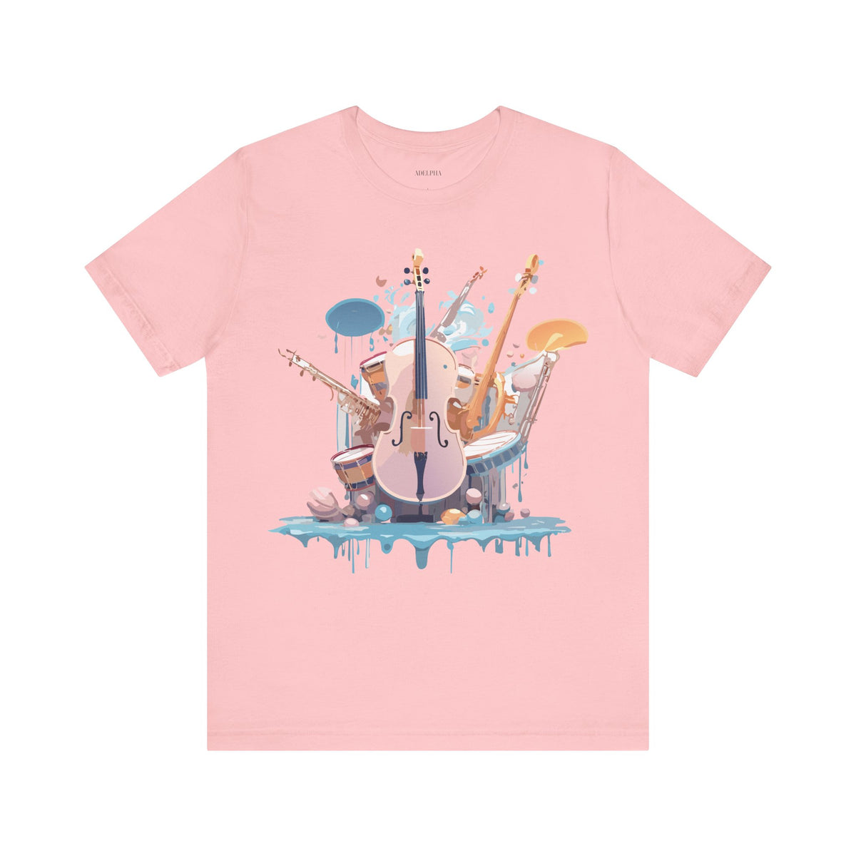Music Graphic Unisex Cotton Bella+Canvas Tee with Art Design n161