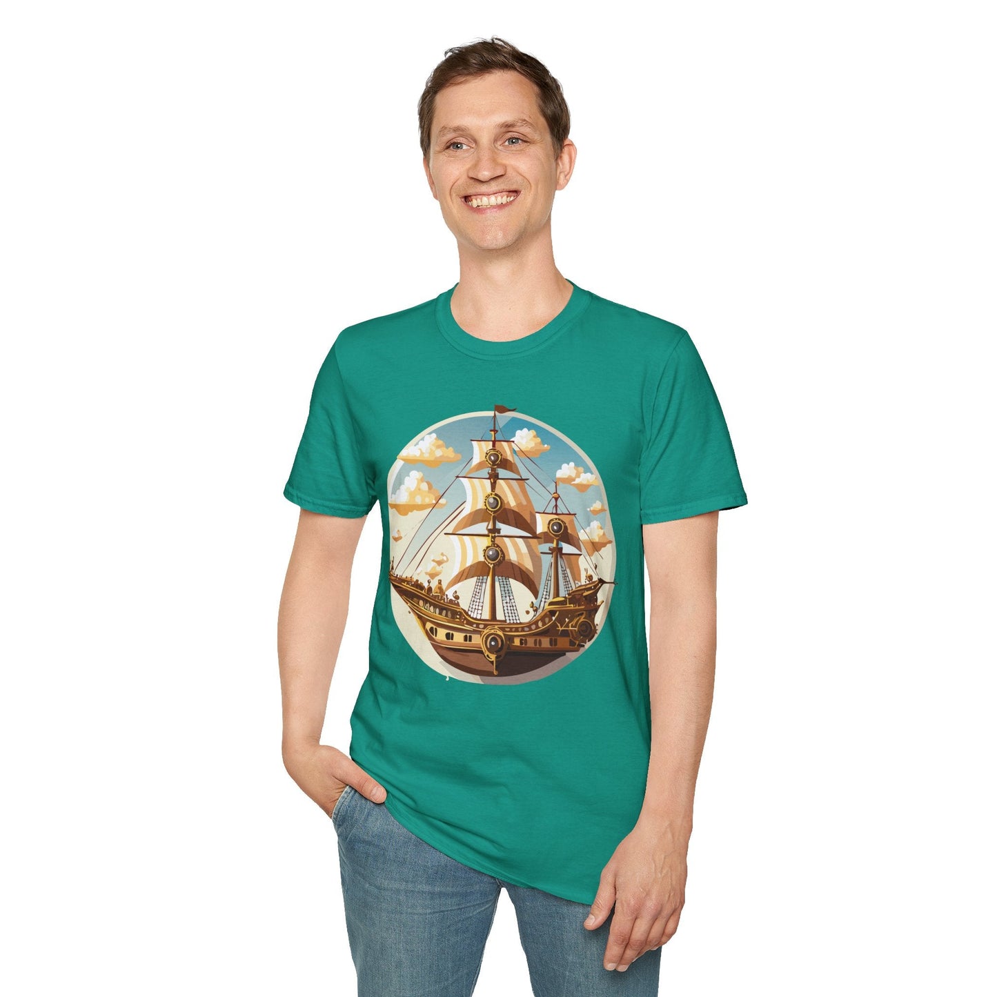 Ship T Shirt Frigate T Shirt Vessel Tee Gildan Softstyle 64000 Unisex Cotton Comfort
