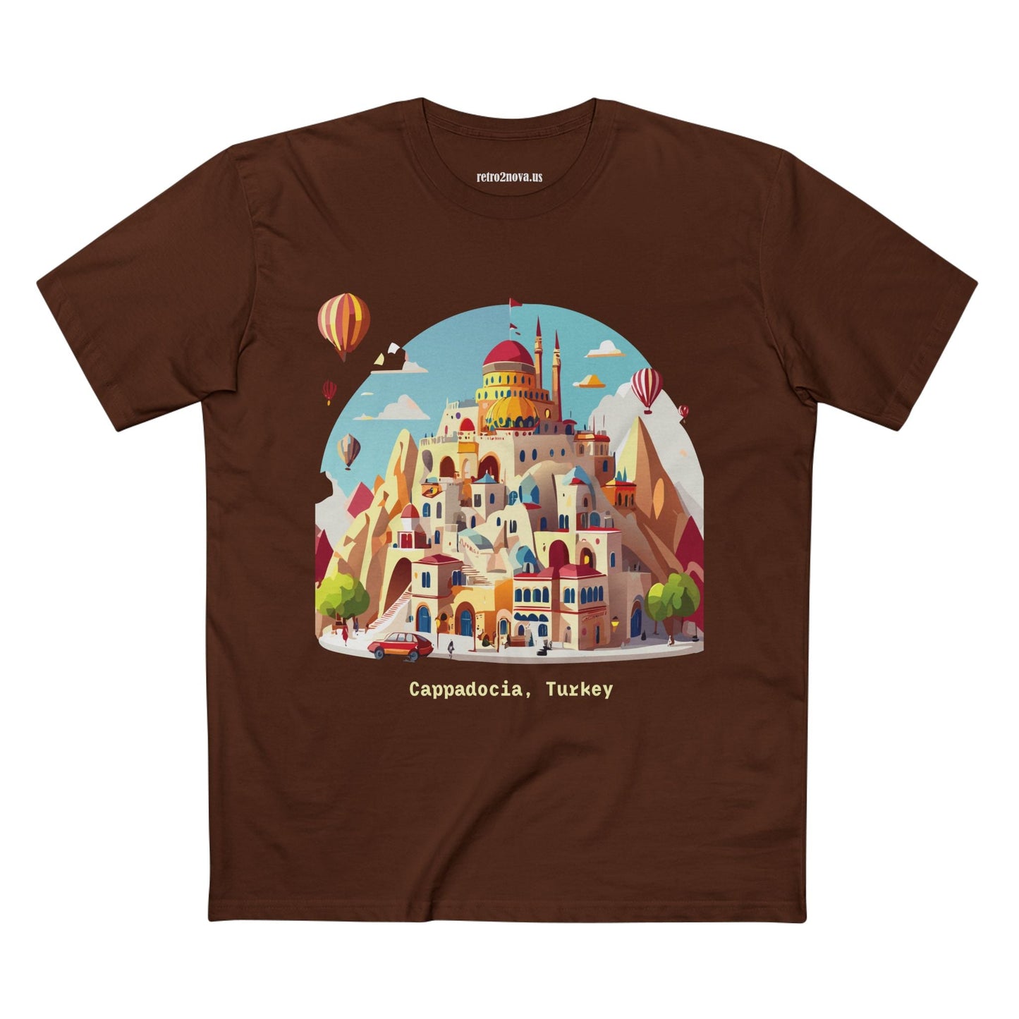 Cappadocia Travel Shirt Unisex Premium Cotton Art Tee From Retro2Nova TT 52 Collection