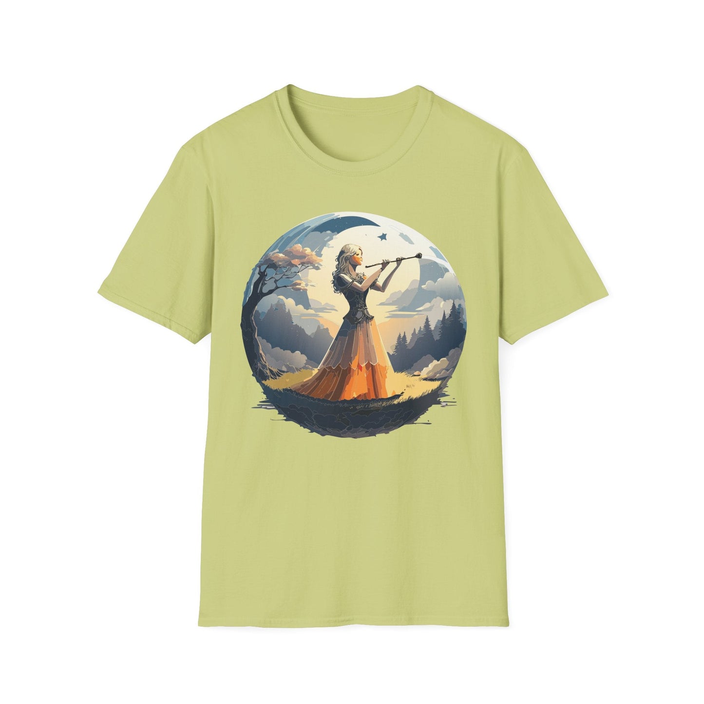 Unisex Softstyle Graphic T Shirt 100 Percent Ring Spun Cotton Art Design Tee For Women