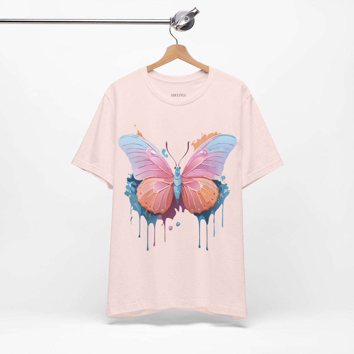 Butterfly Graphic Unisex Cotton Bella+Canvas Tee with Art Design n10