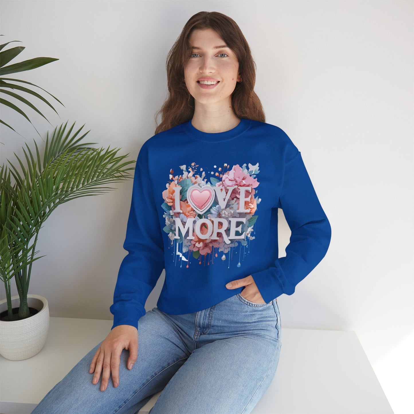 Floral Love Sweatshirt, Valentine's Day Sweatshirt, Love Flower Sweatshirt