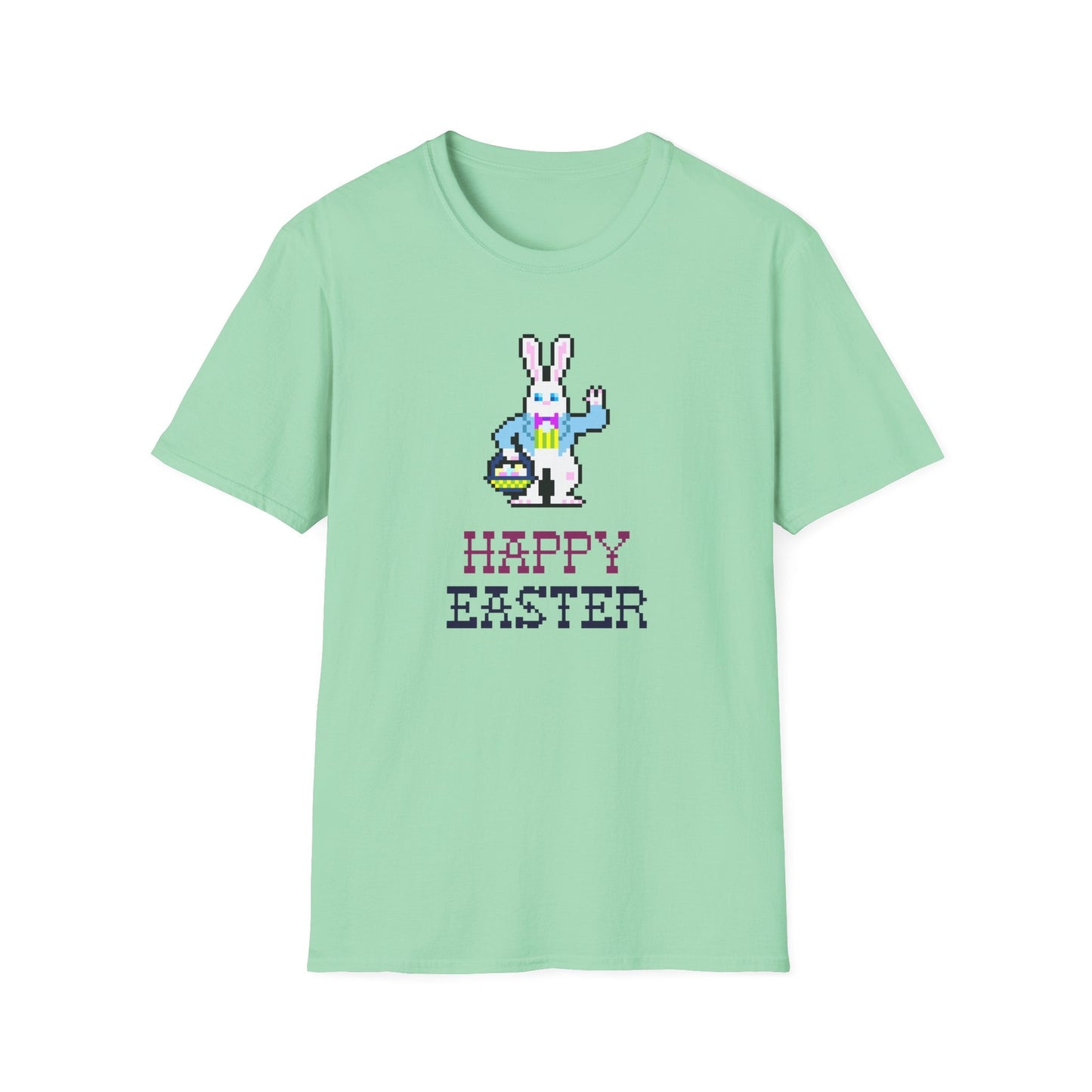 Funny Easter T Shirt With Signature And Prints Unisex Gildan Softstyle Cotton Tee Design