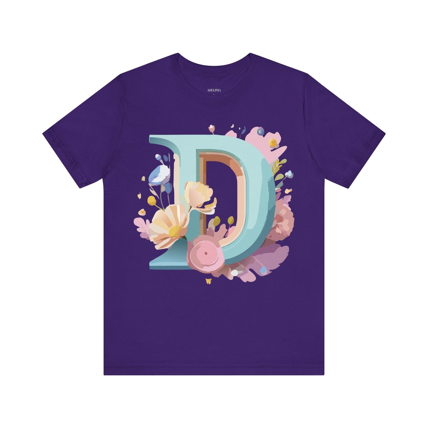 Adelpha Vintage Letter D Shirt Unisex Graphic Tee for Everyday Comfort and Style