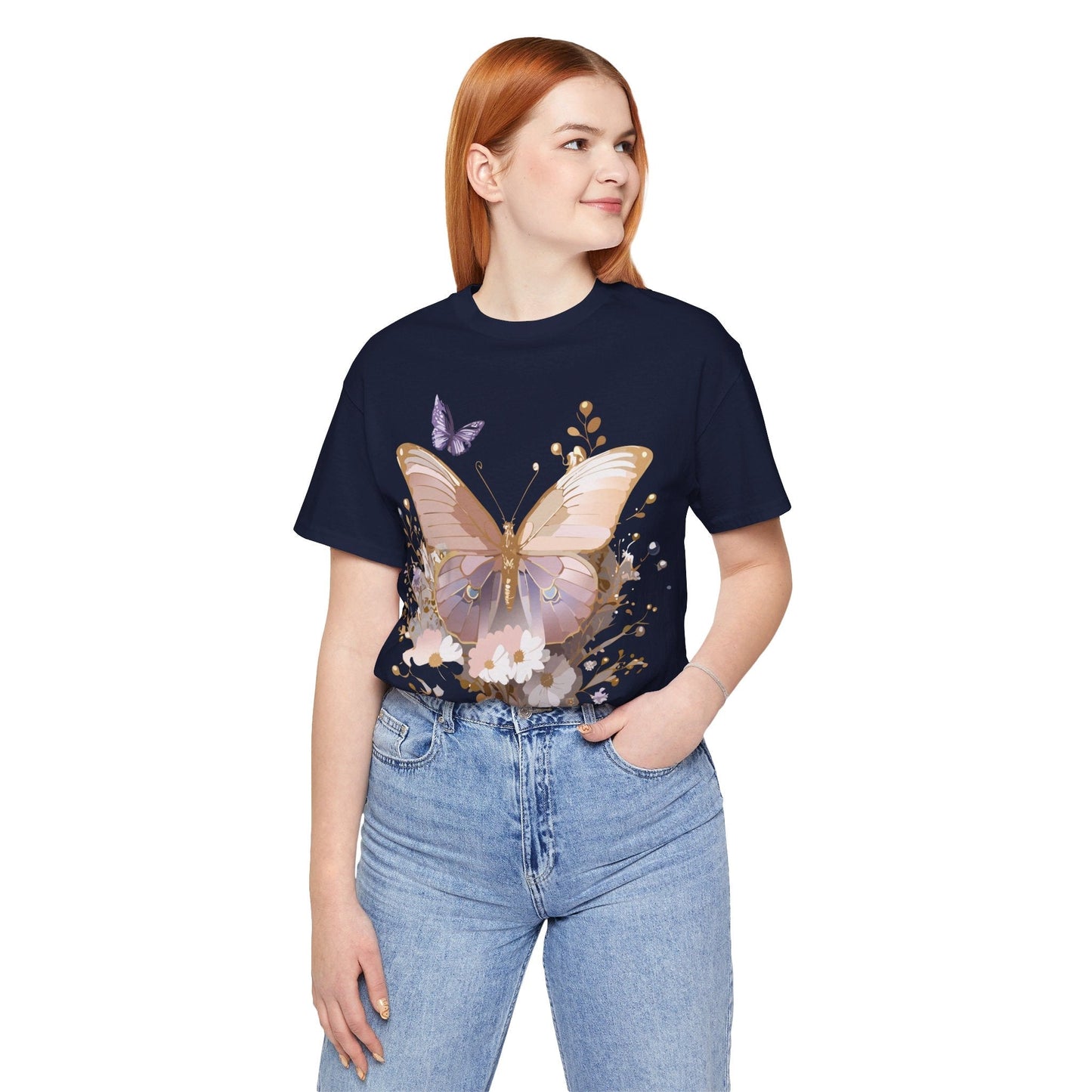 Butterfly Graphic Tee From Adelpha Unisex Short Sleeve Vintage Artwork