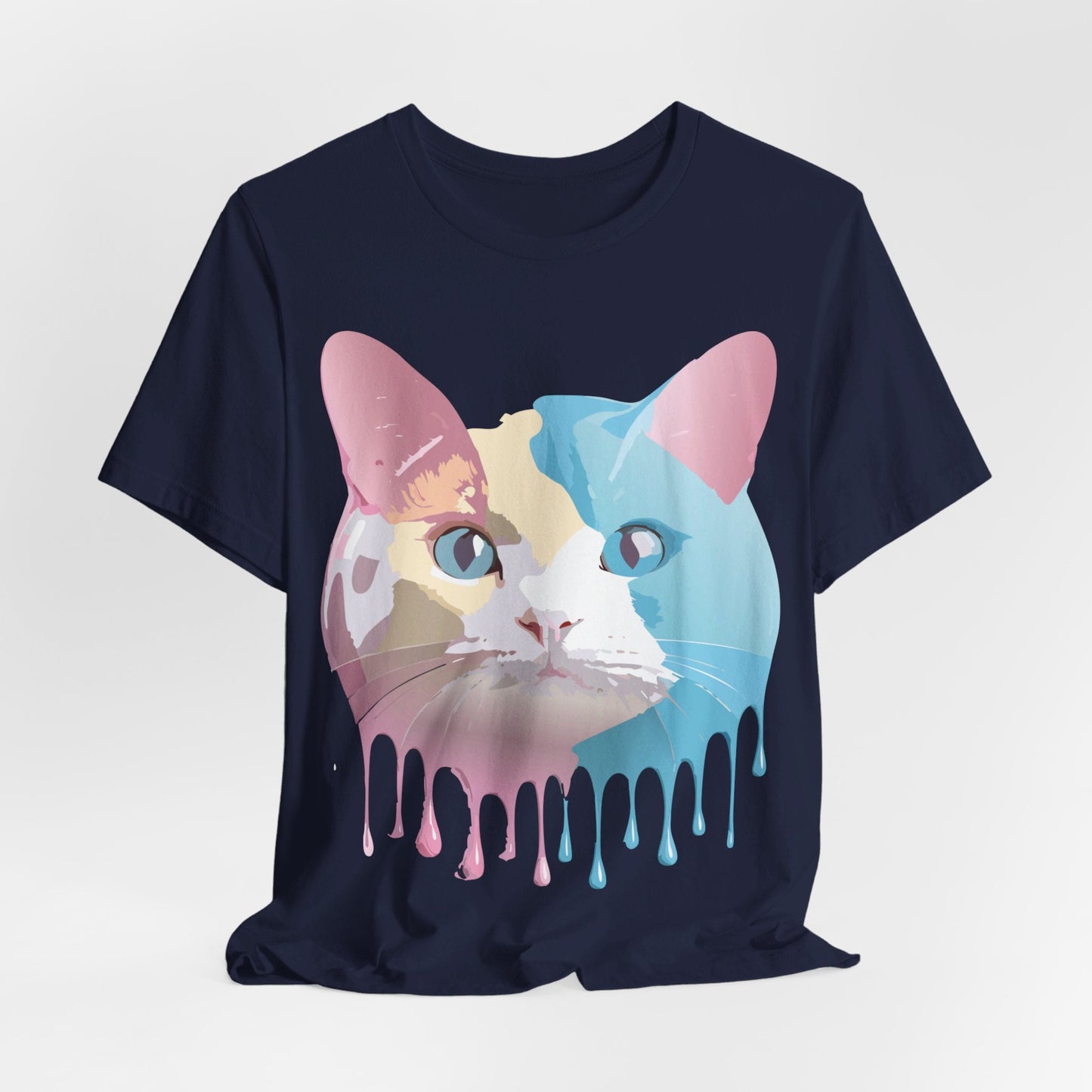 Cat Graphic Tee Unisex Short Sleeve Shirt With Vintage Adelpha Artwork