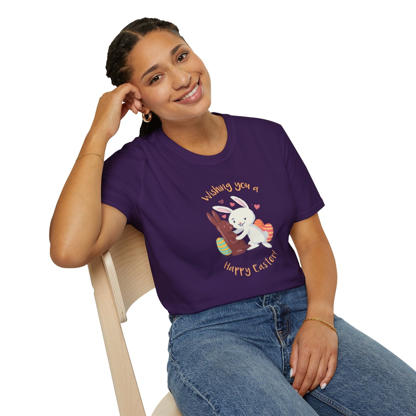 Easter Bunny T Shirt With Easter Signature And Prints Unisex Tee Design For All Occasions