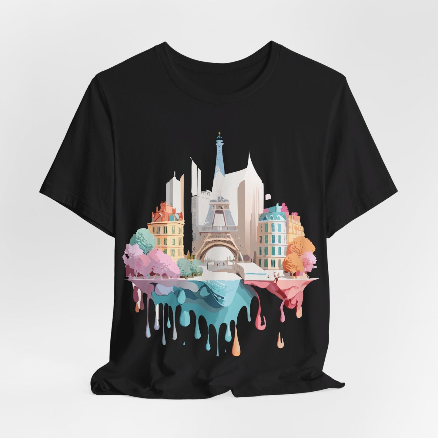 Paris Tourist Graphic Tee Unisex Jersey Short Sleeve Shirt by Adelpha Art Design Vintage Inspired