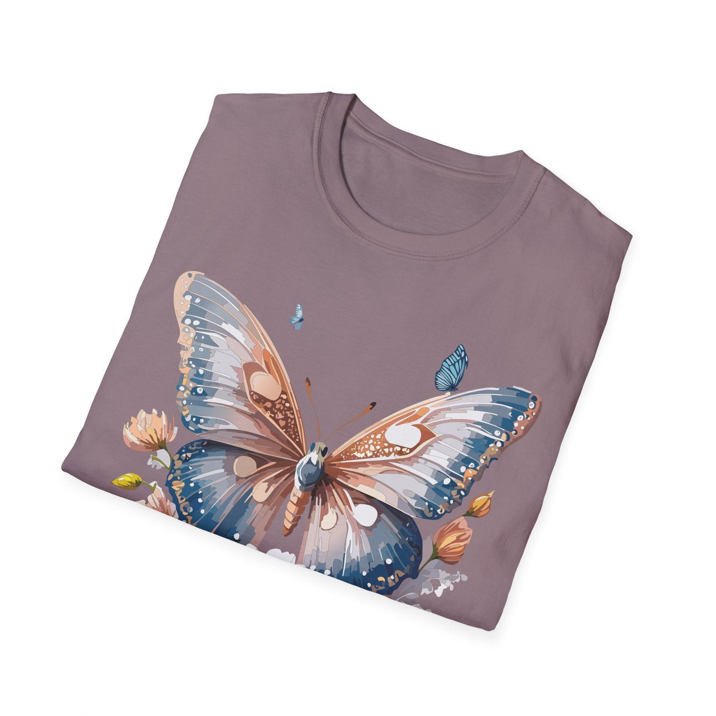 Butterfly Shirt Unisex Monarch Design Gildan 64000 Ring Spun Cotton Softstyle Tee For Comfort