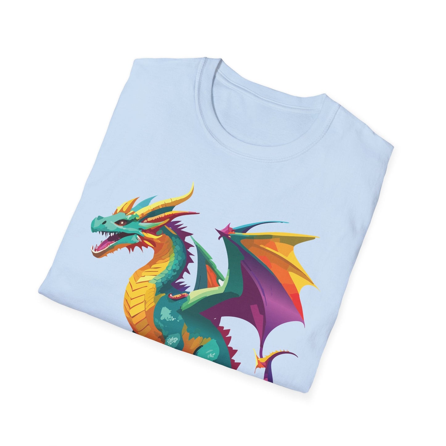 Dragon Graphic Unisex Cotton Softstyle Art Design Tee With Animals 10