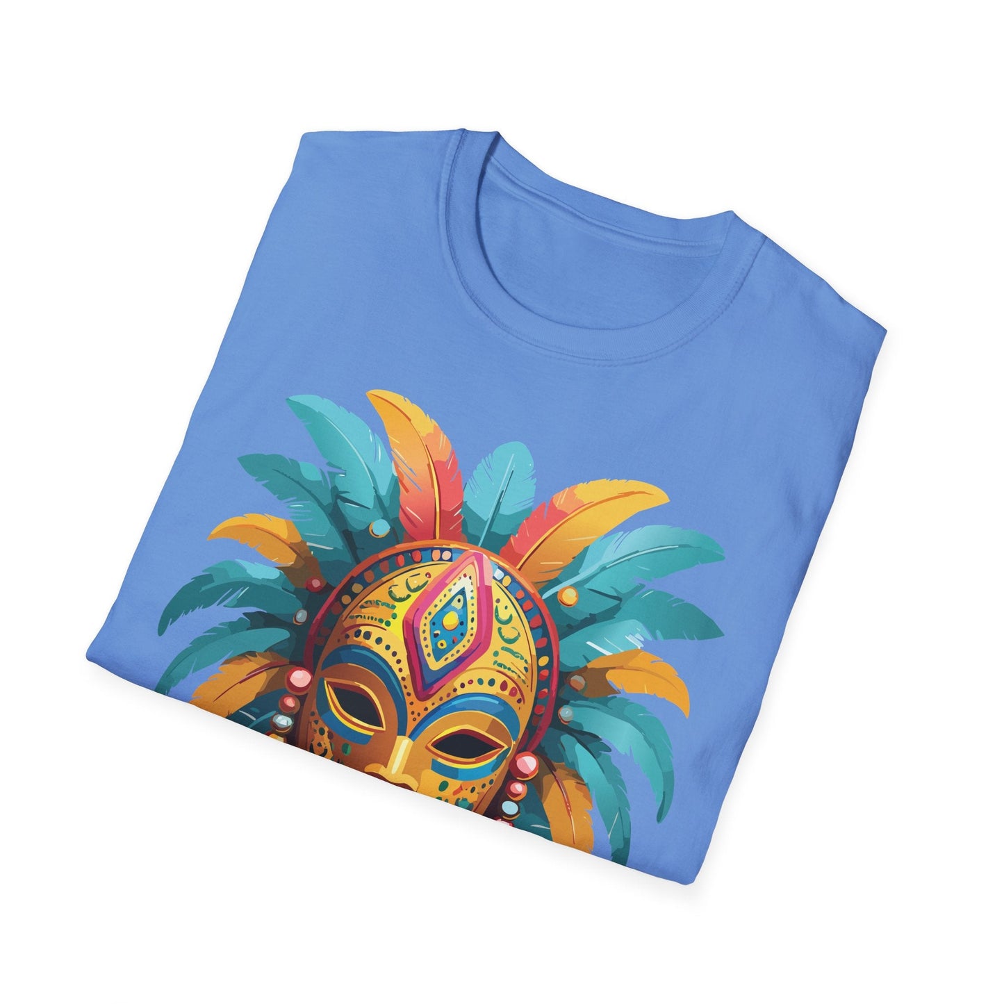 Mask Graphic Unisex Cotton Masquerade Design Artwork Tee 25
