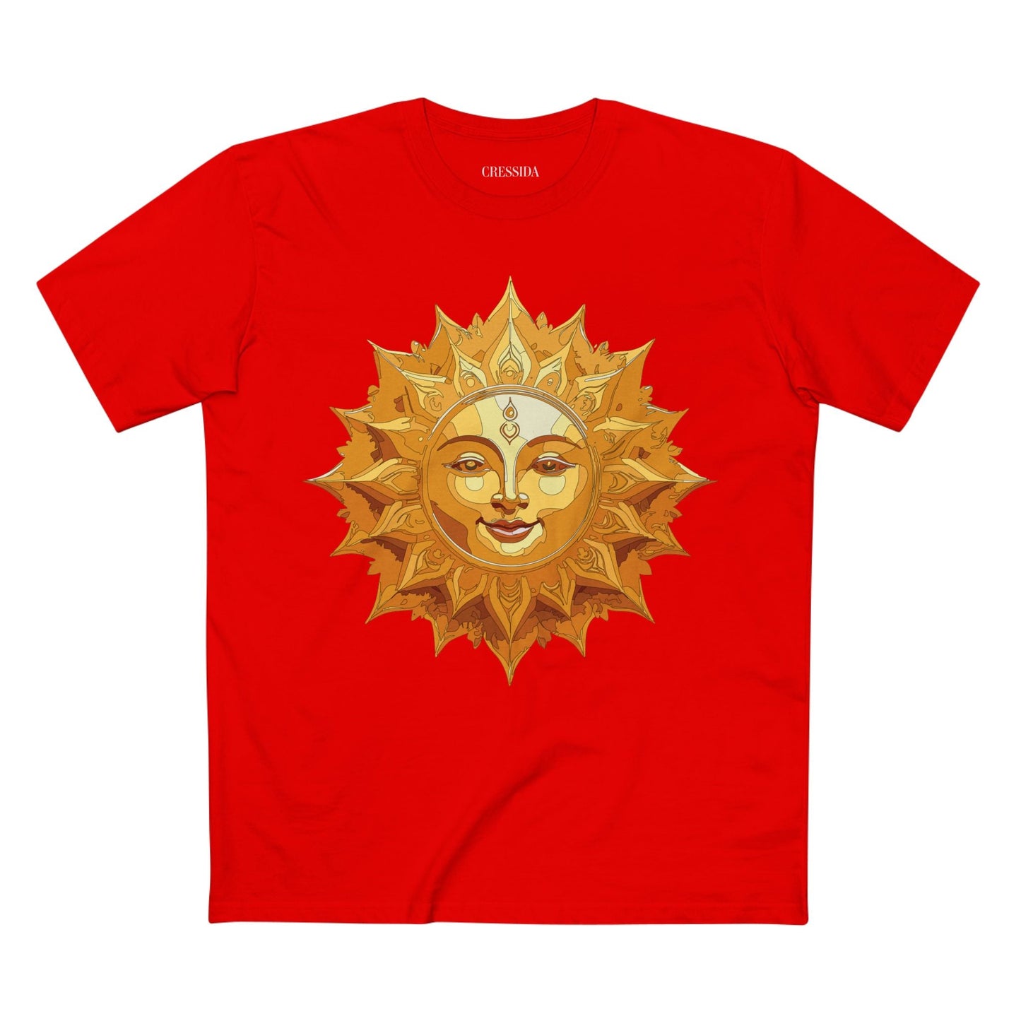 Gold Sun Graphic Unisex 100 Cotton T-Shirt with Golden Art Design 21