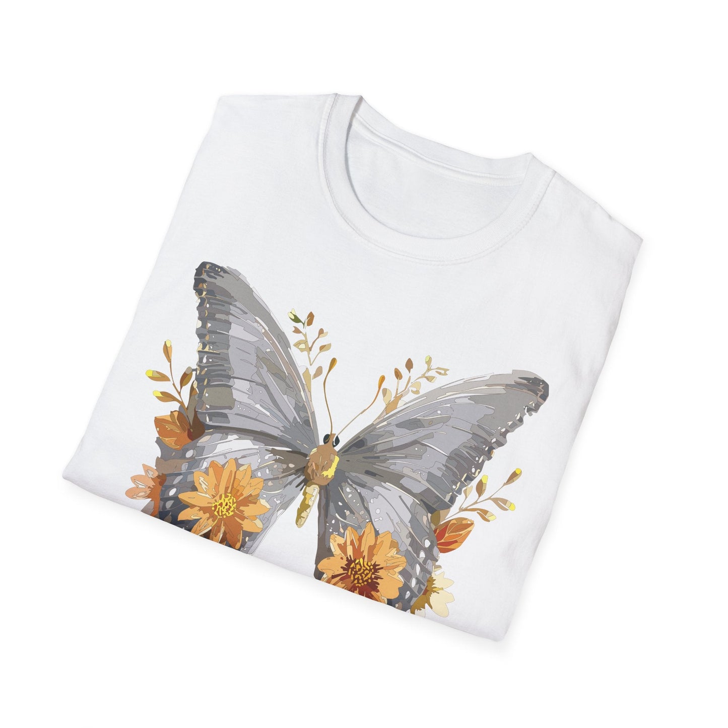 Butterfly T Shirt For Unisex Gildan Softstyle 64000 Cotton Comfort Monarch Design Tee