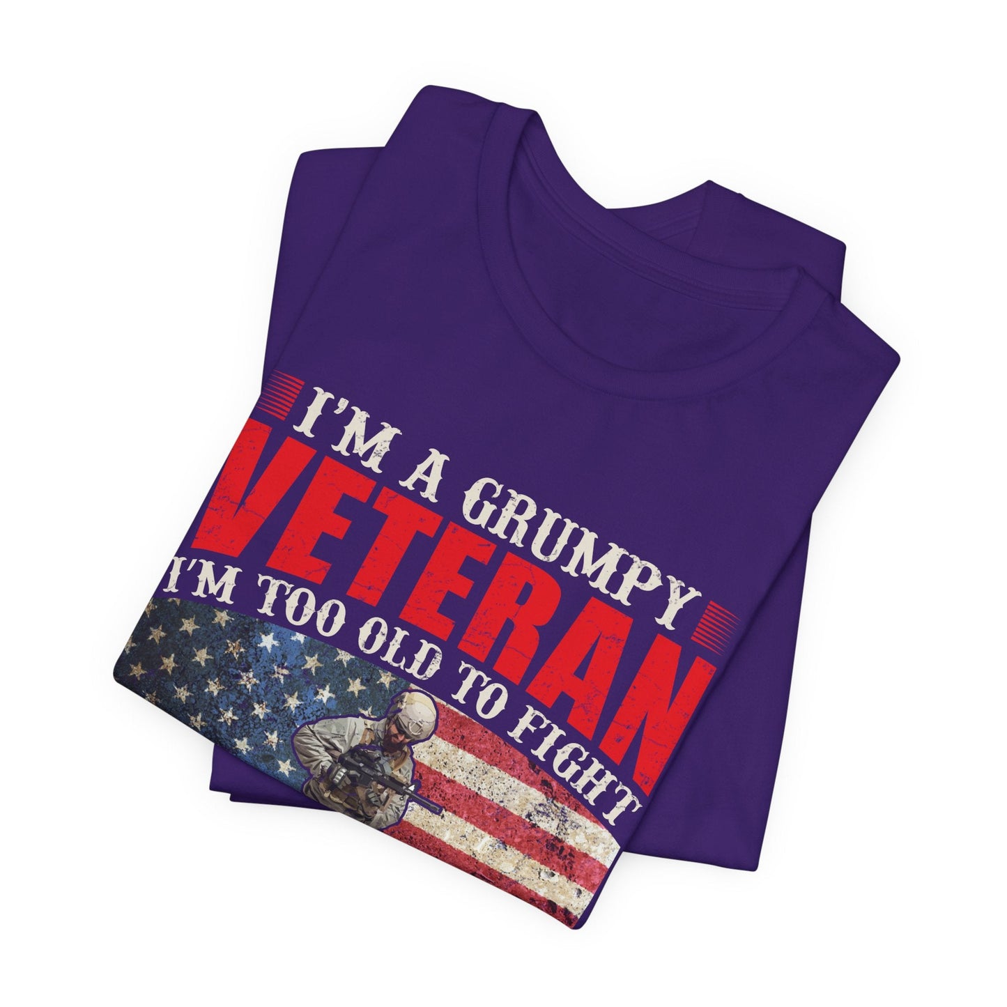 Army Veteran Patriotic Graphic Design Unisex Cotton T-Shirt v38