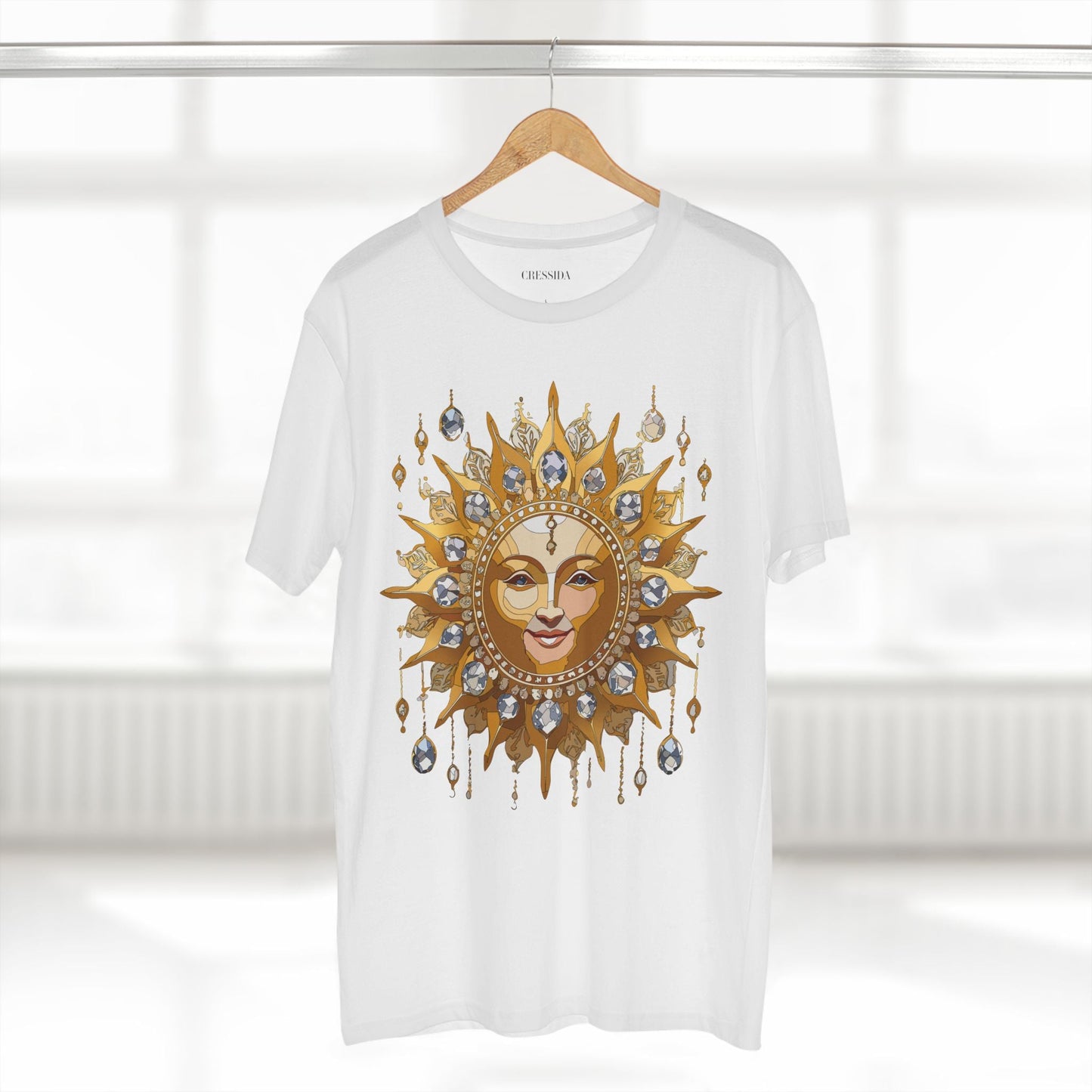 Gold Sun Graphic Unisex 100 Cotton T-Shirt with Golden Art Design 6