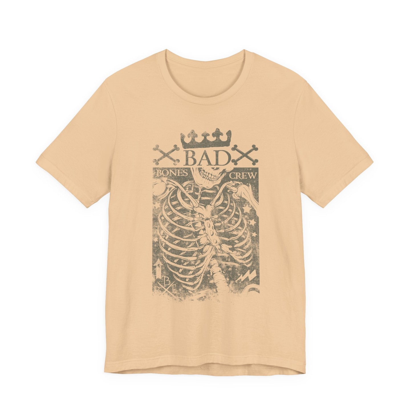 Skeleton Ribcage Tee Bones Crew Graphic Shirt A-10