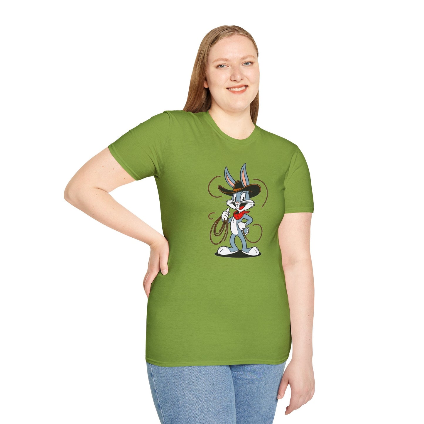Bugs Bunny T Shirt Unisex Gildan Softstyle 64000 Cartoon Animation Tee With Art Design Artwork