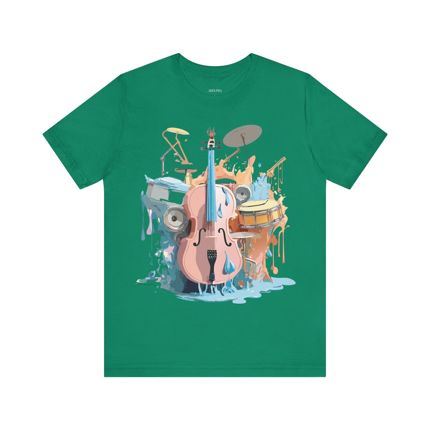 Music Graphic Unisex 100 Cotton Vintage Art with Musical Elements Tee 73